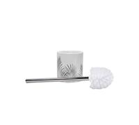Brosse WC Imprimée "Orbella" 40cm Blanc & Argent