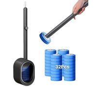 Brosse WC jetable - Mural - 32 tampons de nettoyage - Gris anthracite