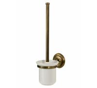 Bisk Deco 00412 Ensemble Porte-Brosse et Brosse pour Les Toilettes en Laiton Antique 12 x 16 x 40 cm
