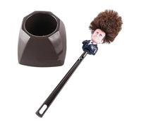 Brosse WC Macron - Brosse De Toilette Macron Balai Toilette WcMacron, BrosseToilettes WC Humoristique Douchette, Socle De Rangement pour Un Nettoyage Facile Gadget Insolite Utile Cadeau Secret Santa