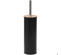 BROSSE WC METAL COUVERCLE BAMBOU - NOIR - Tendance