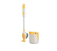 Brosse WC mignonne et support - Brosse WC avec fonction d'ajout de liquide - Design avec ventouses à fixer au support mural - Kit de nettoyage hygiénique pour cuvette de toilette VGy756 (A, taille