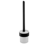 Brosse Wc Noir Verre Mural