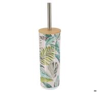 TENDANCE - Brosse WC PS Imprimée avec Couvercle Bambou - Jardin d'hiver- Salle de Bain -Poubelles et Brosses WC