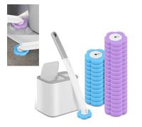 BROSSE WC Set de brosse WC jetable - Brosse WC jetable avec 30 recharges nettoyantes - Set de brosse WC pour salle de bain, lavabo