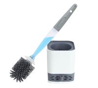 Brosse WC Silicone CHICGADGETS, Brosse Toilette et Supports, Système intégré de nettoyant, Stocker et libère des Agents de Nettoyage, Antibactérienne, Anti-Goutte, Séchage Rapide sans Odeur