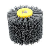 Brosses abrasives en nylon - Grain 80/120/320 - Brosse de polissage pour le travail du bois - Brosse pour machine à satiner - Roue à tréfilage - Brosses en nylon (gris, 320)