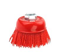 Brosses Abrasives Pour Perceuse Brosse coupelle de 75 mm à filaments abrasifs en nylon for meuleuse d'angle, brosse polir le bois et métal(Grit 80 M14)