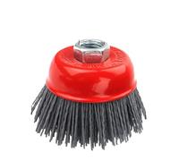 Brosses Abrasives Pour Perceuse Brosse coupelle de 75 mm à filaments abrasifs en nylon for meuleuse d'angle, brosse polir le bois et métal(Grit 120 M14)