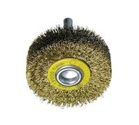 Brosses circulaires en fil ondulé - Tige de 6 mm pour meuleuses droites à haut régime, idéales pour l'ébauche et le nettoyage des surfaces.