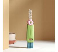 Brosses de nettoyage en silicone conçues pour une utilisation répétée dans les bouteilles, tasses, vases, mélangeurs et autres équipements à ouverture étroite (vert)