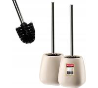 Brosses de toilettes / brosses WC - Set avec support en céramique - Lot de 2 - Beige