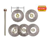 PROXXON Brosses en Acier de Forme Disque, Ø 22 mm - 5 pièces