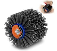 Brosses en nylon grain 80 | Brosses abrasives 120 x 100 mm | Brosse de polissage pour le travail du bois | Brosse pour machine à satiner | Brosse à poils | Roue de tréfilage | Brosse Grit pour brosse