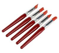 Brosses en silicone rouges de grande taille, idéales pour le nettoyage de la céramique et des sculptures, dotées de pointes en caoutchouc