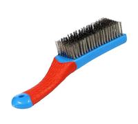 Brosses métalliques - 6,3 pouces Brosse en acier inoxydable | Outil en acier inoxydable PP - Poils denses - Prise en main confortable - Nettoyage pour le bois, la brique, la pierre, parfait