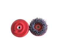 Brosses métalliques pour perceuse, Roue de brosse abrasive serrure d'escargot 4 pouces for le vernis sol en béton pierre rouge Multi(240-1PC-M 5 8 11)