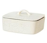 broste Copenhagen Beurrier en faïence de Couleur Vanille Nordique, Dimensions : 15 x 12 x 5,5 cm, 14533440