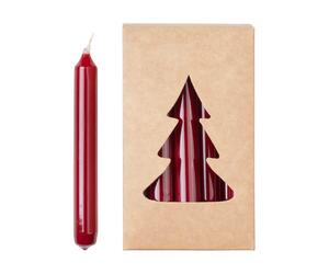 Broste Copenhagen Bougie de Noël Broste glossy Ø1.2x10.2 cm lot de 20 Burgundy