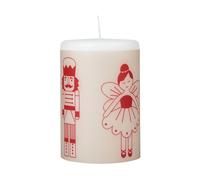 Broste Copenhagen Bougie Fairy Tale 12 cm Blanc-rouge