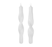 Broste Copenhagen Bougies torsadées Twist twisted candles 23 cm Lot de 2 Pure white