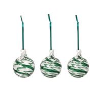Broste Copenhagen Boule de Noël Swirl Deep Forest-Clear