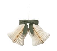 Broste Copenhagen Cloche carillon suspension de Noël Off White-Grape Leaf Green
