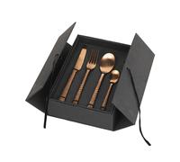 Broste Copenhagen, couverts Hune, acier inoxydable, finition cuivre martelée