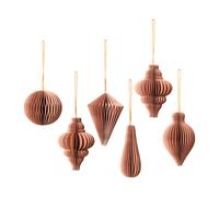 Broste Copenhagen Décoration de Noël Christmas mix Lot de 6 Dusty pink