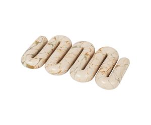 Broste Copenhagen Dessous de plat Orla 14x25 cm White-tawny yellow