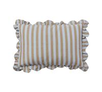 Broste Copenhagen Housse de coussin Ina Dusty blue-brown kelp. 40x60 cm