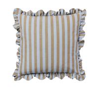 Broste Copenhagen Housse de coussin Ina Dusty blue-brown kelp. 50x50 cm