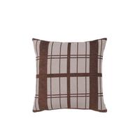 Broste Copenhagen Housses de coussins CHEQUER in Marron 50x50 cm