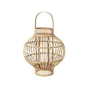 broste Copenhagen Lanterne en Verre, Bambou Naturel, 36 cm