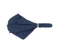 Broste Copenhagen Serviette en lin Gracie Bleu foncé (Insignia blue)