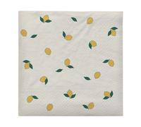 Broste Copenhagen Serviette Lemon 33x33 cm lot de 20 Off white-yellow