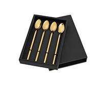 Broste Copenhagen set de 4 cuillères à café/latte, titane rose doré