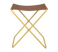 Broste Copenhagen Tabouret Nola cuir Harvest gold