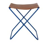 Broste Copenhagen Tabouret Nola cuir Intense blue