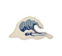 Broste Copenhagen Tapis Wave Bleu. 85x160 cm