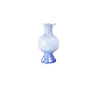 Broste Copenhagen Vase Mella 30 cm Intense blue-off white