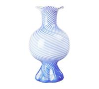 Broste Copenhagen Vase Mella 30 cm Intense blue-off white