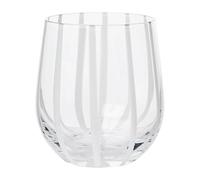 Broste Copenhagen Verre à boire Stripe 35 cl Clear-white stripes