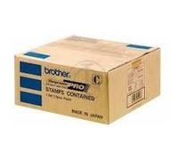 Brother 3458 Tampon pré-encré bleu texte personnalisé 34 x 58 mm (pack de 6) Bleu G