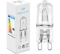BROTOU Ampoule Halogene G9(4 Pièces) 40W 230V Blanc Chaud 2800K Sans Scintillement Dimmable, Lampe salon halogène,Ampoule four g9 40w 300 degré pour Hotte de Cuisine,Four,Plafonnier,Bain,Spots
