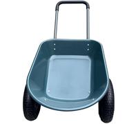 Brouette 2 Roues 270kg - Pneus Tout-Terrain - Plateau Polyéthylène Anti-Rouille - Transport Jardinage - Vert Kaki