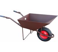 Brouette de chantier 85 L, modèle profond avec protection des roues, acier de 2,0 mm
