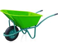 Brouette de jardin à roue gonflée 37cm Polyvalente avec cuve PVC 100Litres VITO