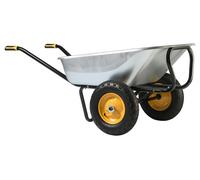 Brouette Expert Twin galv. 150 L, roue gonflable