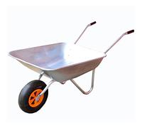 Brouette FUXTEC FX-WB5260 • Charge 80kg • Cuve Acier 60L • Roue Gonflable | Chariot Jardin Robuste • Châssis Métal Galvanisé • Poignées Sécurité Ergonomiques • Haute Stabilité • Utilisation Simple